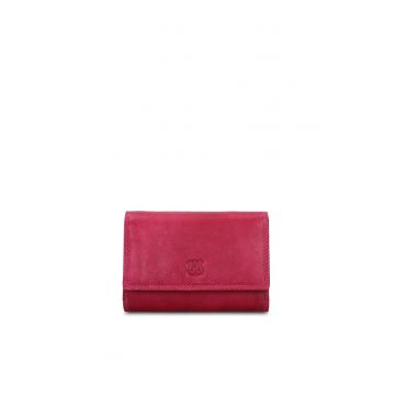 Portofel din piele Novara Lux - Fucsia