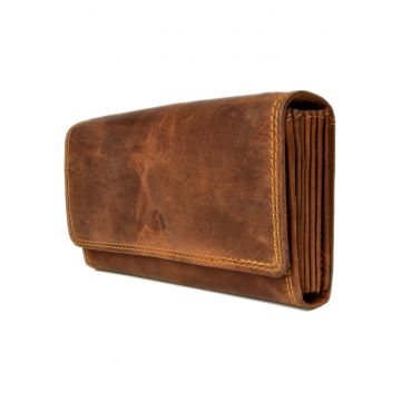 Portofel pentru ospatar unisex piele naturala maro antichizat 17.5 x 10 x 4 cm - Vintage -