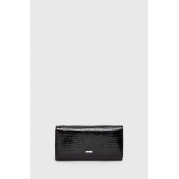 Answear Lab portofel de piele femei, culoarea negru