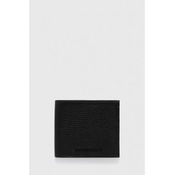 Emporio Armani portofel de piele barbati, culoarea negru