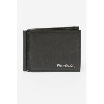 Portofel de piele cu clips pentru bancnote