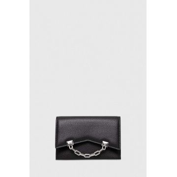Karl Lagerfeld portofel de piele femei, culoarea negru