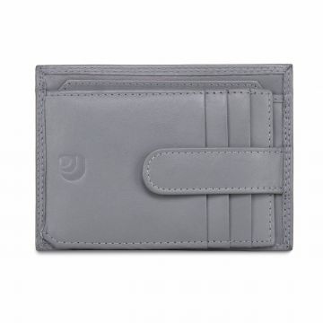 Port card unisex Delis, Cezar PT1193, piele naturala, Gri