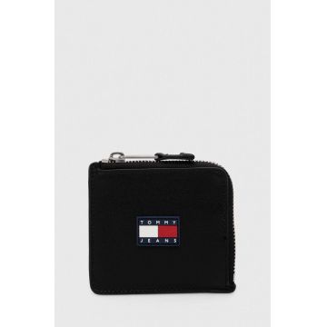 Tommy Jeans portofel barbati, culoarea negru