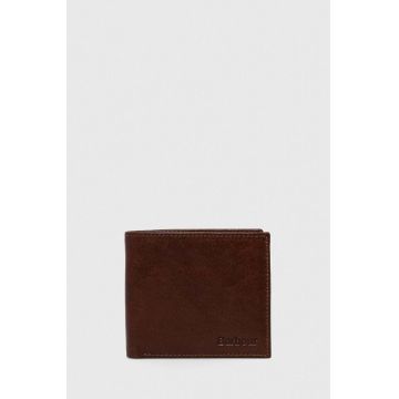 Barbour portofel de piele barbati, culoarea maro