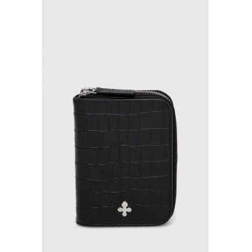 Lilou portofel de piele femei, culoarea negru