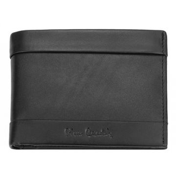 Portofel piele naturala, Barbati, Pierre Cardine, cu protectie RFID, negru