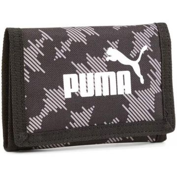 Portofel unisex Puma Phase AOP 05436401, Marime universala, Negru