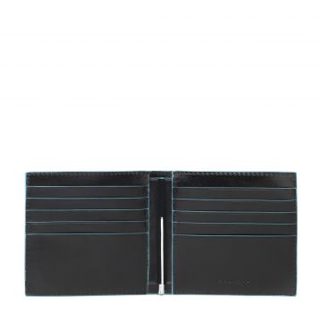 Blue square money clip wallet