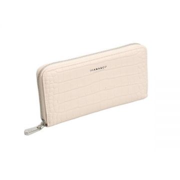 Portofel Cava Bej Model Croco 1 Fermoar