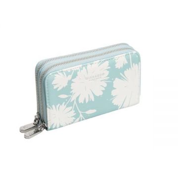 Portofel Margareth Dublu Albastru Cu Print Floral