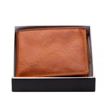 Portofelul Georgio Cognac Protecție RFID/NFC Anti-skimming