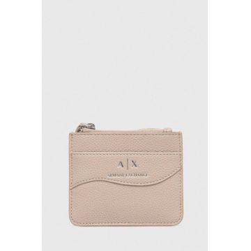 Armani Exchange portofel femei, culoarea bej