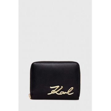 Karl Lagerfeld portofel femei, culoarea negru